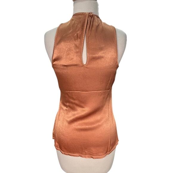 Revolve Lanston Cross Front Halter Top Honey Size XS New With Tag Key Hole Back - Picture 6 of 14